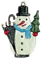 Snowman with Umbrella